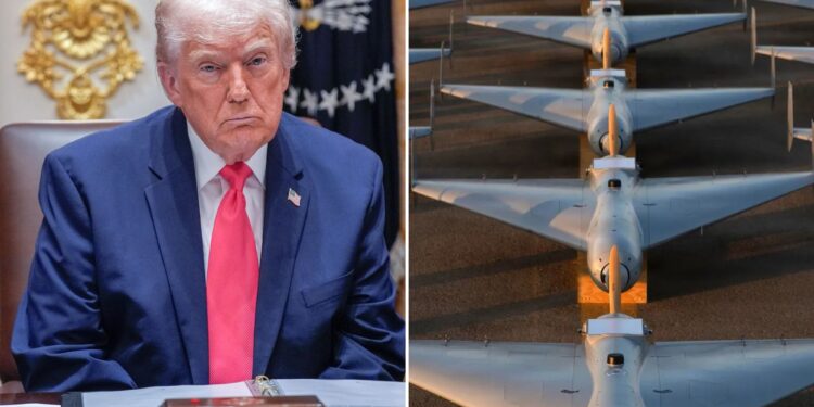 Un collage de imágenes que contiene 2 imágenes. La imagen 1 muestra que el presidente Donald J. Trump celebra una reunión de gabinete en la Casa Blanca en Washington, DC, el 2 de diciembre de 2025. La imagen 2 muestra NINTCHDBPICT001042993833.