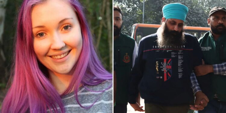 Un collage de imágenes que contiene 2 imágenes, la imagen 1 muestra a Toyah Cordingley, la imagen 2 muestra INDIA-AUSTRALIA-CRIMEN-CORTE