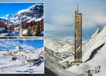 Un collage de imágenes que contiene 3 imágenes. La imagen 1 muestra NINTCHDBPICT001042859207, la imagen 2 muestra NINTCHDBPICT001042398022, la imagen 3 muestra el remonte en Matterhorn Peak, Zermatt, Suiza.