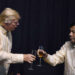 El entonces presidente filipino Rodrigo Duterte brinda con el presidente estadounidense Donald Trump durante una cena de gala especial de celebración para la Asociación de Naciones del Sudeste Asiático en Manila el 12 de noviembre de 2017.