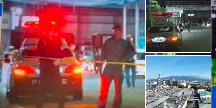 Un collage de imágenes que contiene 3 imágenes. La imagen 1 muestra NINTCHDBPICT001047948073, la imagen 2 muestra NINTCHDBPICT001047948102, la imagen 3 muestra una vista aérea de una ciudad con edificios industriales en primer plano y el monte Fuji al fondo.