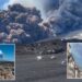 Imágenes asombrosas muestran al Monte Etna arrojando lava caliente fundida mientras se establece una alerta amarilla con folletos advirtiendo sobre el caos en los viajes.