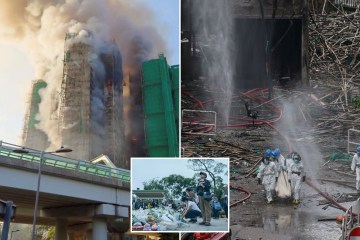 Las primeras imágenes devastadoras muestran el interior de bloques de pisos devastados por el fuego en Hong Kong después de que el infierno dejara al menos 146 muertos