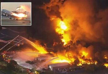 Momento de horror: un avión privado fuera de control se estrella contra el suelo, matando a las 10 personas a bordo, incluidos tres niños.