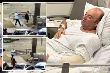 Momento horrible: una pareja de transeúntes héroes intenta desesperadamente desarmar al pistolero de Bondi