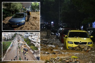 Ataúdes caen por un acantilado después de que una brutal tormenta provocara un deslizamiento de tierra en un cementerio en Italia mientras Europa se ve azotada por inundaciones mortales
