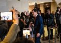 El secretario de Estado, Marco Rubio, llega a una reunión con líderes del Congreso y otros miembros del gabinete sobre Venezuela en el edificio del Capitolio de los Estados Unidos en Washington el 5 de enero de 2026. (Madalina Kilroy/La Gran Época)
