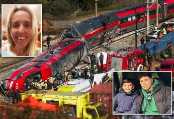 Horrible momento en que un padre y su hijo son arrastrados por un tren en movimiento mientras espectadores desesperados intentan rescatarlos