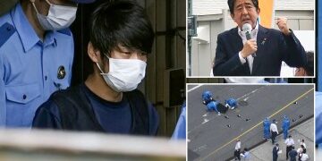 Imagen de terror muestra un helicóptero hundido dentro del cráter de un volcán activo cerca del borde del acantilado después de que el helicóptero se estrellara y tres desaparecidos