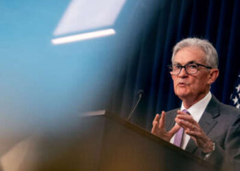 El presidente de la Reserva Federal, Jerome Powell, habla en una conferencia de prensa en el edificio de la Junta de la Reserva Federal William McChesney Martin Jr. el 31 de julio de 2024, en Washington, DC.
