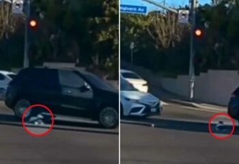 Momento aterrador: un castillo inflable es lanzado 30 pies en el aire durante una extraña tormenta de viento en una feria, dejando a dos niños heridos