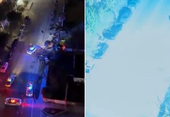 Momento de infarto: un coche fuera de control sale volando y se estrella contra un jardín, arrojando al conductor a la piscina