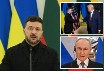 Momento en el que un soldado ruso desesperado que parece un PINGÜINO con un extraño disfraz anti-drones es bombardeado en el campo de batalla.