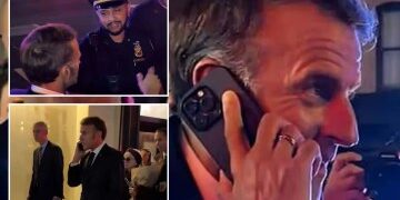 Momento hilarante en el que Trump imita a Emmanuel Macron mientras el presidente pone acento francés mientras cuenta una llamada telefónica