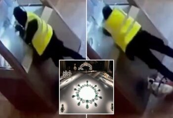 Nuevas imágenes condenatorias del atraco al Louvre de £ 75 millones muestran a guardias despistados que observan mientras los ladrones se llevan las 'joyas de la corona' francesas