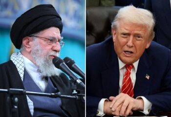 Imágenes satelitales revelan una ENORME concentración militar estadounidense cerca de Irán mientras Trump 'sienta el terreno' para un ataque después de advertir al ayatolá