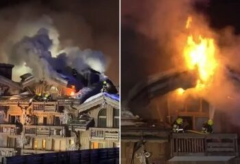 Momento impactante: una niña de 12 años cae 8 metros desde un telesilla de esquí y no alcanza la red de seguridad después de resbalar de la mano de sus padres