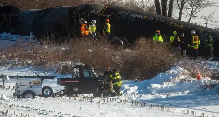 Freight Train Derails in Connecticut, Sending Cars Carrying Liquid Propane Into River