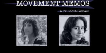 Movement Memos, un podcast de Truthout: imagen del banner con la invitada Astra Taylor y la presentadora Kelly Hayes