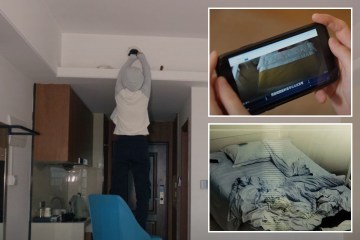 Una cámara de circuito cerrado muestra a un niño corriendo hacia una calle muy transitada