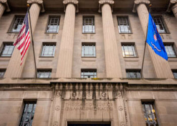 El edificio del Departamento de Justicia Robert F. Kennedy el 19 de diciembre de 2025, en Washington, DC