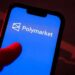 El logotipo de Polymarket visto en un teléfono inteligente.